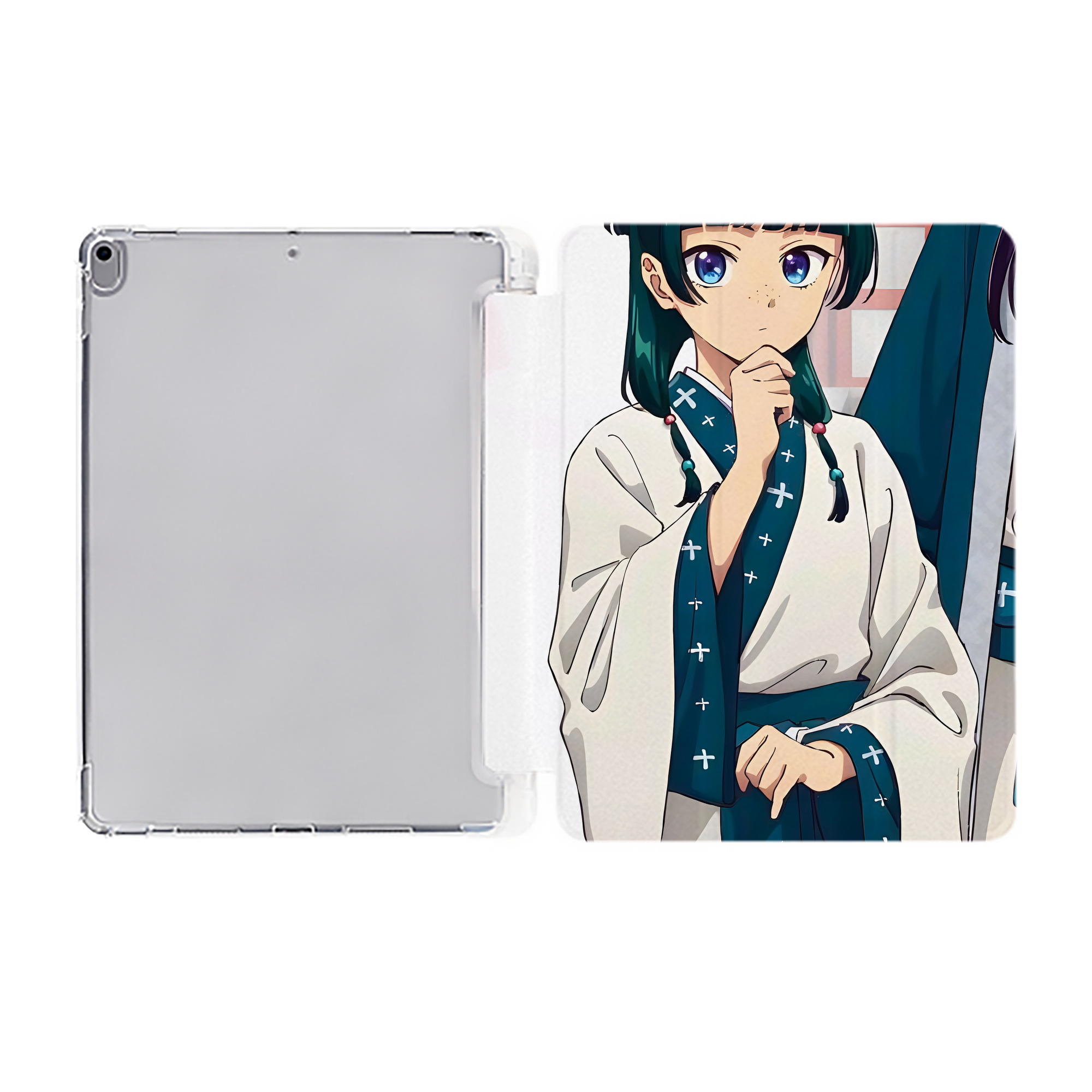 （画像用） 薬屋のひとりごと The Apothecary Diaries IPad ケース ペン収納付き 三つ折りスタンド PUレザー×シリコン 対応機種9.5/10.5/10.9インチ